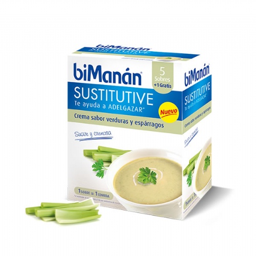 Bimanan sustitutive crema de verdura y esparrago (55 g 6 sobres)