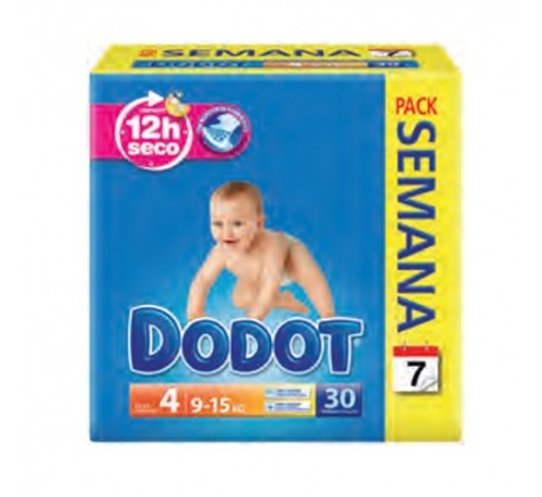 Pañal infantil - dodot activity pack (semanal t- 4  9 -15 kg 30 u)