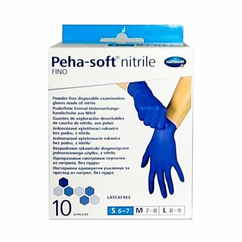 Guantes de nitrilo desechables - peha-soft nitrile fino (10 unidades talla pequeña)