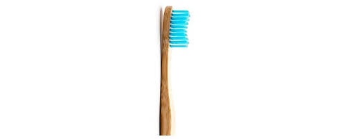 Cepillo bambu adulto suave azul