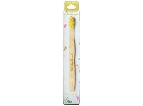 Cepillo bambu infantil ultrasuave amarillo