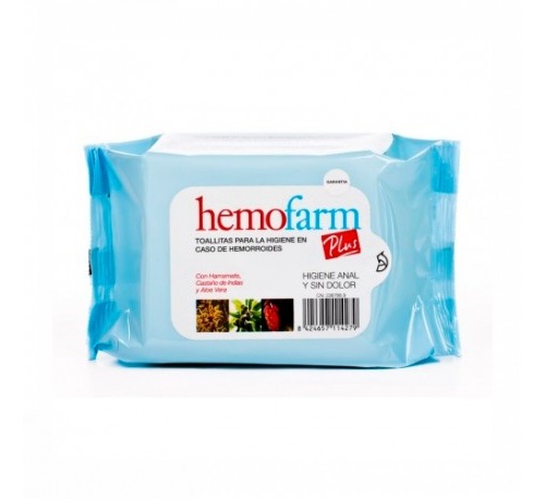 Hemofarm plus toallitas (sobre 40 toallitas)