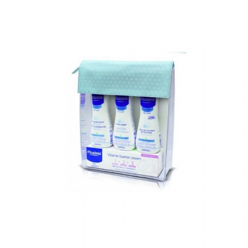 Mustela neceser basico - balsamo colonia crema gel (azul)