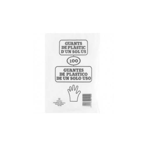 Guantes un solo uso plas.b/100