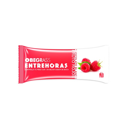 Obegrass entrehoras barrita - chocolate blanco y frutos rojos (30 g)