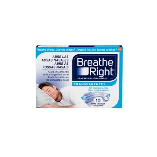 Rhinomer by breathe right - tira adh nasal (transparentes 10 u)
