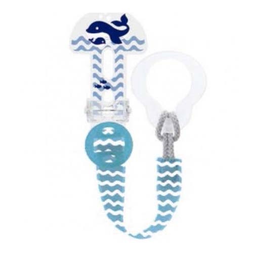 Broche para chupete - mam clip it! (azul)