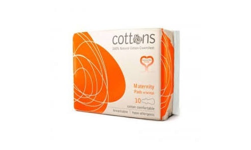 Compresas higienicas femeninas - cottons (maternidad 10 u)