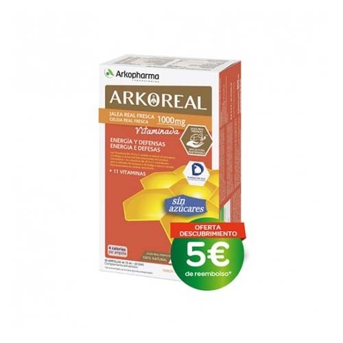 Arkoreal jalea real vitaminada sin azucar (15 ml 20 ampollas)