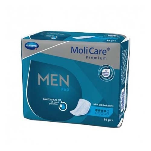 Absorbente incontinencia orina ligera - molicare premium men pad (4 gotas 14 unidades)