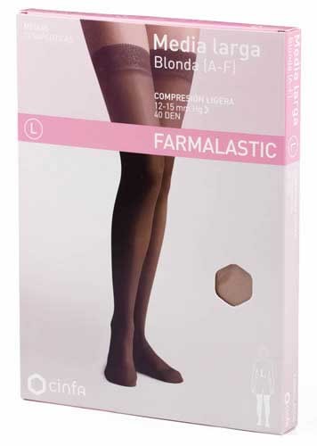 Media larga (a-f) comp ligera - farmalastic blonda (vison t- gde)