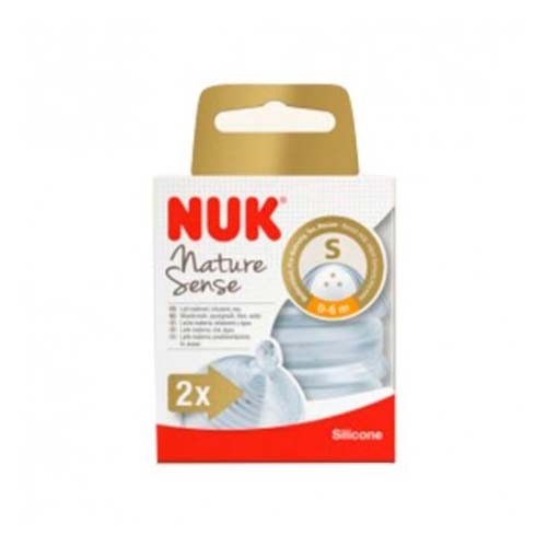 Tetina silicona anticolico - nuk nature sense (talla 1 s 2 unidades)